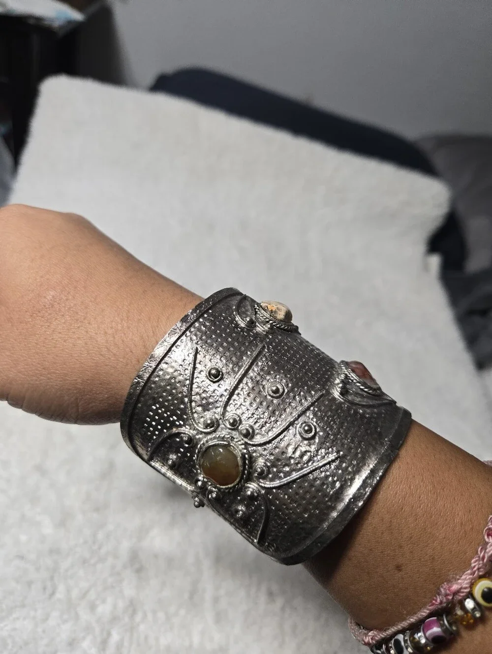 Vintage Middle Eastern Cuff With Stones